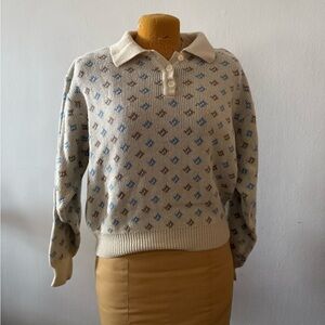 Vintage Colwyn Chase Collared Pullover sweater